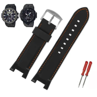 For Casio PROTREK Series PRW7000 PRW-7000FC PRW-7000 New Modified Silicone Watchband Rubber Watch Band Strap Add Tools Bracelet