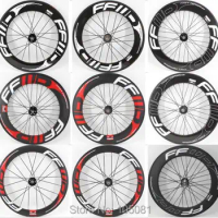 New 700C Track Fixed Gear Bike 3K UD 12K full carbon fibre tubular clincher tubeless rims carbon bicycle wheelset carbon wheels