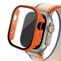 Glass+case For Apple Watch Ultra 49mm strap smartwatch PC Bumper+Screen Protector Tempered Cover iwatch series band Accessories