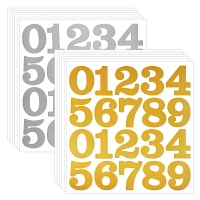 2inch Gold Foil Number Stickers Waterproof Golden Number Craft Mailbox Number Plate Identification S