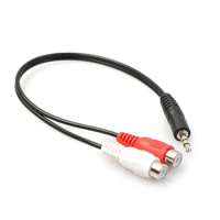 Audio Cable 3.5mm Jack Plug Plug to 2 cinch-socket Stereo Adapter RCA Cable for HDTV PC MP3 CD player Universal