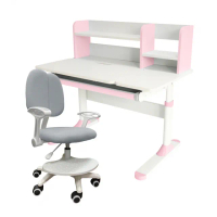 【E-home】粉紅ZUYO祖幼兒童成長桌椅組(兒童書桌 升降桌 書桌)