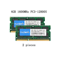 TECMIYO 2X4GB DDR3 1600MHz SODIMM Laptop Memory RAM DDR3 1.5V PC3-12800S Non-ECC - Green