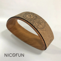 【NicoFun 愛定做】橢圓瑜伽輪 天然 軟木材質 放鬆伸展 瑜伽輔助 開背瑜珈輪 健身輪(後彎美背輔助神器)