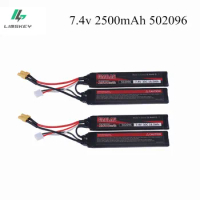 2S 7.4V Battery for Water Gun 7.4v 2500mAh Lipo Battery Split Connection for Mini Airsoft BB Air Pistol Electric Toys Guns Parts