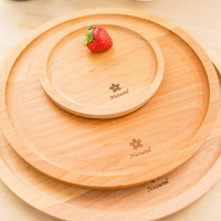 圓形櫸木 點心盤 麵包盤 實木無漆果盤 ( 中24cm)