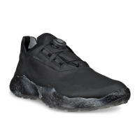 【ecco】M GOLF BIOM H5 健步旋鈕鞋帶襪套式防水高爾夫球鞋 男鞋(黑色 13802401001)