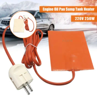 Car Engine Oil Pan Sump Tank Heater Pad 250W Silicone Heating Pad For Engine Oil Tank Wear Protect With EU Plug 220-240V