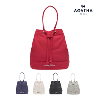 【法國AGATHA】斜背手提水桶帆布包