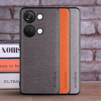 Textile Leather Case for Oneplus Nord 3 5G soft TPU around the edge with back hard PC material protection cover