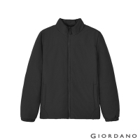 GIORDANO 男裝保暖素色立領鋪棉外套 - 09 標誌黑