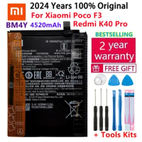 2024 Years 100% Original 4520mAh BM4Y Battery For Xiaomi Poco F3 Redmi K40 Pro K40Pro Batteries Bateria+Tools Free Fast Shipping