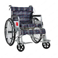 Wheelchair Folding Elderly Potty Seat Lightweight Wheelchair with Toilet Wheelchair