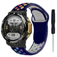 Breathable Silicone Strap For Huami Amazfit T-Rex 2 Smart Watch Band Sports Bracelet Belts For Amazfit T Rex Trex 2 Pro Correa