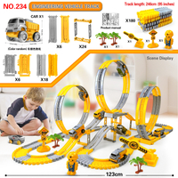 [70% Off] Engineering Track Car Roller Coaster Toy Assembly Childrens Creative Gift Anti-Gravity Tra