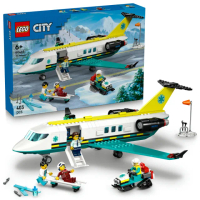 【LEGO 樂高】城市系列 60465 緊急救護飛機(男孩禮物 交通工具玩具 兒童玩具 積木)