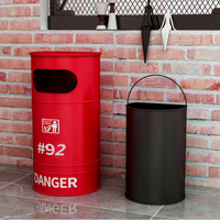 工業風復古垃圾桶營地創意健身房煙灰個性油桶可樂罐戶外商用大號