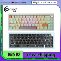 Cidoo V65 v2 VIA Wireless Bluetooth Keyboard Mechanical Keyboard RGB Hot-swap Accessory Computer Gamer Office Keyboard Kits Gift