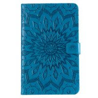 Fashion Sunflower Tablets Case for Samsung Tab A 8.0 SM-T387 T387V T387 8'' Ultra Slim Magnetic Smart Flip Stand PU Cover Funda