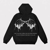Otsky Jacket Hoodie Pria Wing Of Darkness Black Premium WING OF (DTH08BL) M