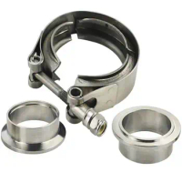 1.5"-6"V Band Clamp Stainless steel 304 exhaust pipe kit with male female flange