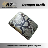 RZ Antique-Dompet kulit Phyton asli