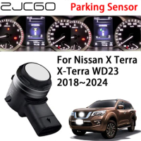 ZJCGO Car Front Rear Reverse Parking Sensor Assistance Backup Radar Buzzer System for Nissan X Terra X-Terra WD23 2018~2024