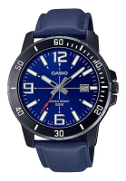 CASIO Casio Analog Leather Dress Watch (MTP-VD01BL-2B)