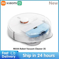 XIAOMI MIJIA 3S Robot Vacuum Cleaner Mop Sweeping Dust Cleaner 4000PA Cyclone Suction Wireless Cleaner for Home Mop LDS Scan App
