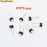 ChengHaoRan 20-100pcs Touch switch button 6*6*5mm DIP 6X6X5 mm Tactile Tact Push Button Micro Switch Momentary for A-L-P-S white