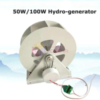 Water Turbine Generator 50W/100W Hydroelectric Generator Water-power Generator Hydroelectric Generating Unit