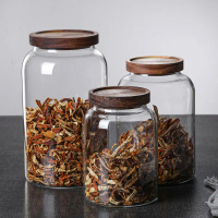 Multifunctional exquisite storage jar, tangerine peel jar, storage jar, glass sealed jar, storage bo