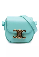 CELINE 二手 Celine Triomphe Airpods 皮革保護殼（附肩帶）