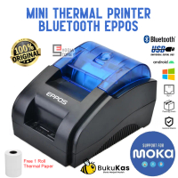 EPPOS Original EP-RPP02 Mini Printer Thermal Bluetooth 58mm Cocok untuk Struk Kasir Mokapos BukuKas 