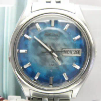 Blue “Glacier dial”Seiko LM（lord matic）Two Calendar Automatic Men's Watch (Japanese+English) 5606 sapphire