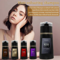 Hair Dye Shampoo Long Lasting Hair Instant Dye Shampoo Gray/ Black Hair Dye Coloring Shampoo Hair Nourish For Men Women 200ml