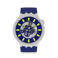 SWATCH 生物陶瓷 BIG BOLD系列手錶LIMY 夜空藍-47mm