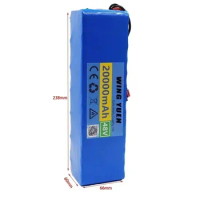 48v Lithium ion Battery 48V 20Ah 1000W 13S3P Lithium Battery Pack For 54.6v E-bike Scooter With BMS+Charger