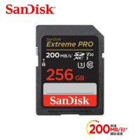 SanDisk Extreme Pro SDXC UHS-I(V30) 256GB 記憶卡200MB/s