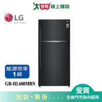 LG樂金608L WiFi 變頻雙門冰箱GR-HL600MBN_含配送+安裝【愛買】