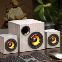 Living Room Home Desktop Computer Speakers High-quality Bookshelf Type Heavy Bass Active Big Volume Bluetooth Universal Speaker