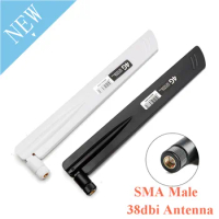 LTE 2G 3G 4G High Gain 38dBi Antenna SMA Male for GSM/CDMA WiFi Router Connector Black White