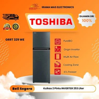 KULKAS TOSHIBA GRRT 329 WE | Kulkas 2 Pintu INVERTER 253 Liter
