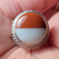 Batu akik merah putih natural jenis jasper