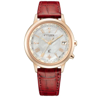 【CITIZEN 星辰】xC 廣告款永恆韶光限量光動能電波鈦金屬女錶-36mm 母親節限定(CB1105-02W)