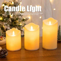 1Pcs Led Flameless Electric Candles Lamp Plastic LED Candle Battery Flickering Fake Tealight Candle for Hotel Wedding Decoration