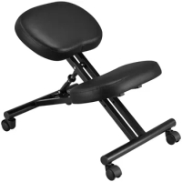 fs Adjustable Ergonomic Kneeling Angled Office Chair for Posture, Black
