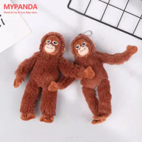 1pc Cartoon Gorilla Plush Toy Chimpanzees Monkey Pendant Soft Stuffed Doll Keychain Backpack Car Bag Key Ring Decor Kid Gift