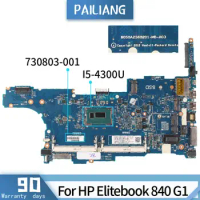 PAILIANG Laptop motherboard For HP Elitebook 840 G1 Core SR1ED I5-4300U Mainboard 730803-001 6050A2560201-MB-A03 tesed DDR3