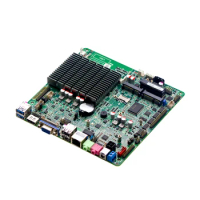Embedded fanless thin mini itx motherboard quad core high proformance with 1 lan 7 usb 6 com advertising mainboard